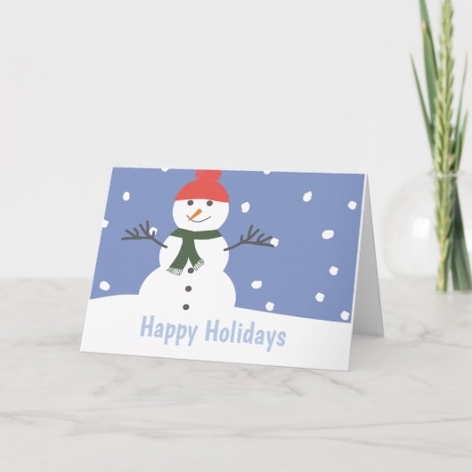 Snowman Prettige feestdagen Kaart (Voorkant)