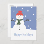 Snowman Prettige feestdagen Kerstmis (Voorkant / Achterkant)