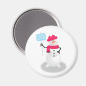 Snowman Prettige feestdagen Magneet (Voorkant / Achterkant)