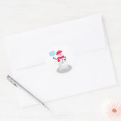 Snowman Prettige feestdagen Ronde Sticker (Envelop)