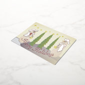 Snowman Prettige feestdagen Silver Foil Holiday (Gedraaid)