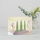 Snowman Prettige feestdagen Silver Foil Holiday (Staand Voorkant)