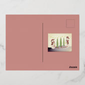 Snowman Prettige feestdagen Silver Foil Holiday (Achterkant)