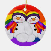 Snowman Pride Keramisch Ornament (Voorkant)