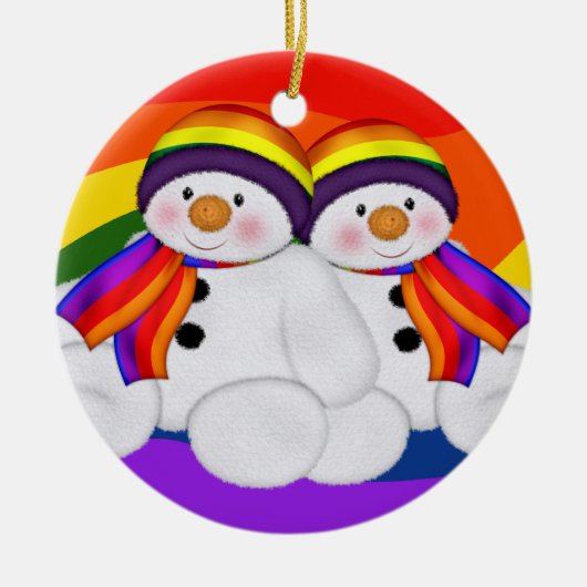Snowman Pride Keramisch Ornament (Voorkant)