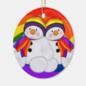 Snowman Pride Keramisch Ornament (Links)