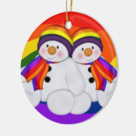 Snowman Pride Keramisch Ornament (Links)
