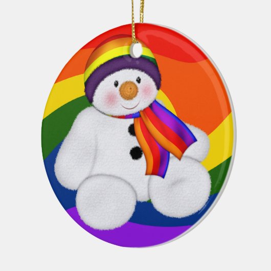 Snowman Pride Keramisch Ornament (Links)
