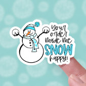 Snowman Pun je bestelling maakte me zo blij met za Sticker