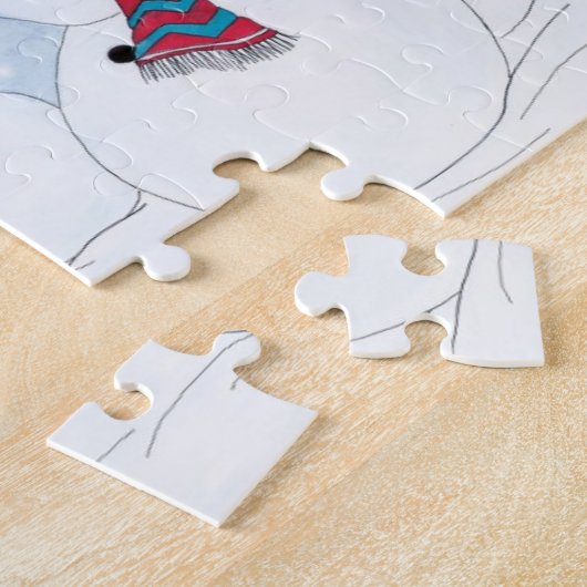 Snowman Puzzle Legpuzzel (Zijkant)