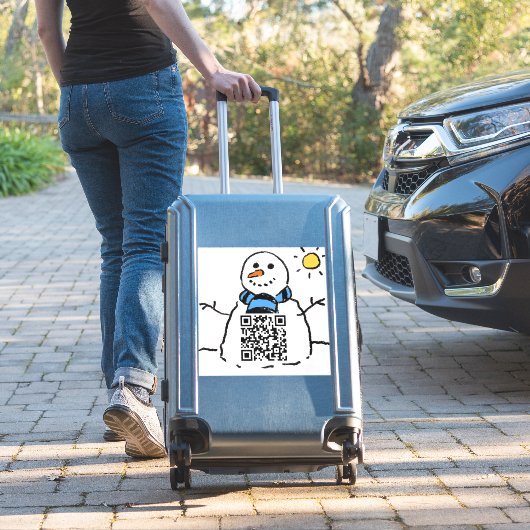 Snowman QR Code Sticker (Koffer Insitu)
