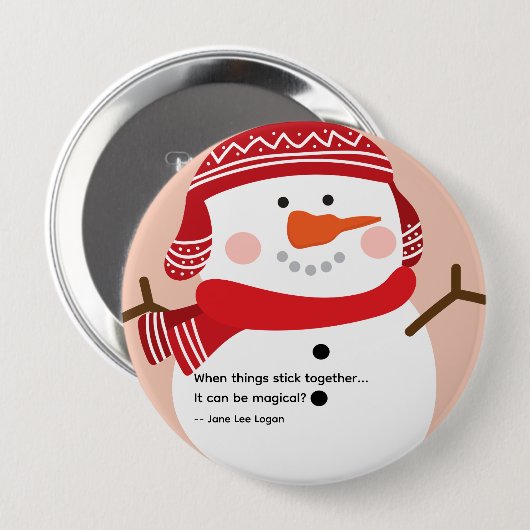 Snowman Quote Gezegde Ronde Button 4,0 Cm (Voorkant /achterkant)