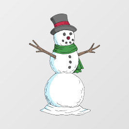 Snowman Raamsticker