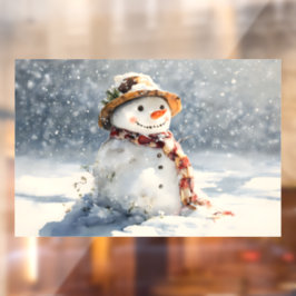 Snowman Raamsticker