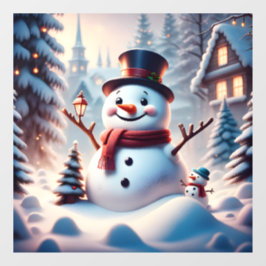 Snowman Raamsticker
