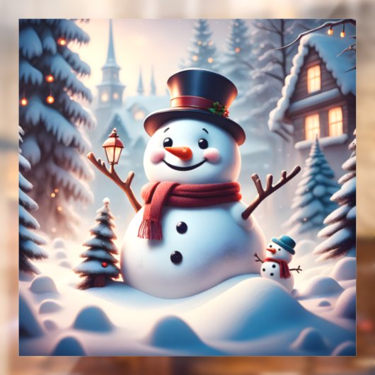 Snowman Raamsticker (Vel 2)
