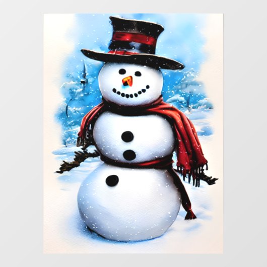 Snowman Raamsticker (Vel)