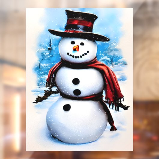 Snowman Raamsticker (Vel 2)