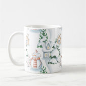 Snowman Rabbit Tree Snow House Koffiemok (Links)