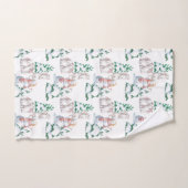 Snowman Rabbits Trees Snow Waterverf Kerstmis Bad Handdoek (Handdoek)