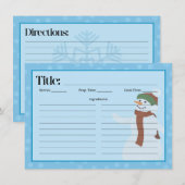 Snowman Recept Kaart (Voorkant / Achterkant)