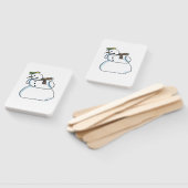 Snowman rectangle hand fans handwaaier (Niet-gemonteerd)