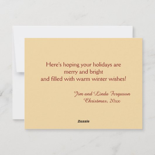 Snowman Red Bird Sleigh Ridt kerstFeestdagen Feestdagenkaart (Achterkant)