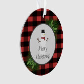 Snowman Red Buffalo Ornament (voorkant)