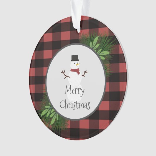 Snowman Red Buffalo Ornament (voorkant)
