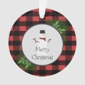 Snowman Red Buffalo Ornament (voorkant)