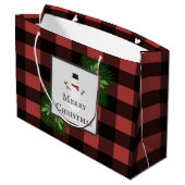 Snowman Red Buffalo Play Gift Bag Groot Cadeauzakje (Achterkant Gekanteld)