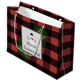 Snowman Red Buffalo Play Gift Bag Groot Cadeauzakje (Voorkant Gekanteld)