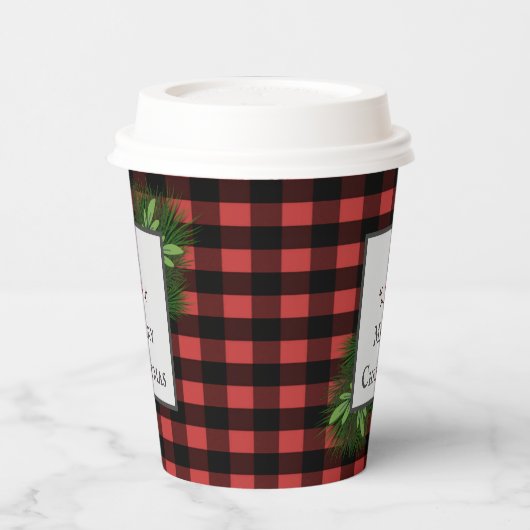 Snowman Red Buffalo Play Paper Cup Papieren Bekers (Links)