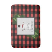 Snowman Red Buffalo Pset Bath Mat (Voorkant Verticaal)