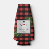 Snowman Red Buffalo Pset Bottle Koelaar Flesjeskoeler (Voorkant)