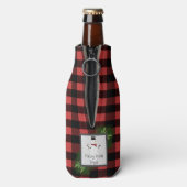 Snowman Red Buffalo Pset Bottle Koelaar Flesjeskoeler (Fles Achterkant)