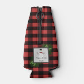 Snowman Red Buffalo Pset Bottle Koelaar Flesjeskoeler (Achterkant)