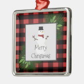 Snowman Red Buffalo Pset Ceramic Ornament (Links)