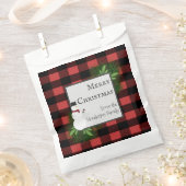 Snowman Red Buffalo Pset Favor Bag Bedankzakje (Geknipt)