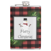Snowman Red Buffalo Pset Flask Heupfles (Voorkant)