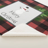 Snowman Red Buffalo Pset Sherpa Blanket Deken (3/4)