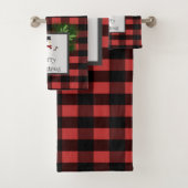 Snowman Red Buffalo Pset Towel set Bad Handdoek (Insitu)