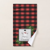 Snowman Red Buffalo Pset Towel set Bad Handdoek (Handdoek)