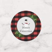 Snowman Red Buffalo spelige tafel Confetti (Kleine voorkant)