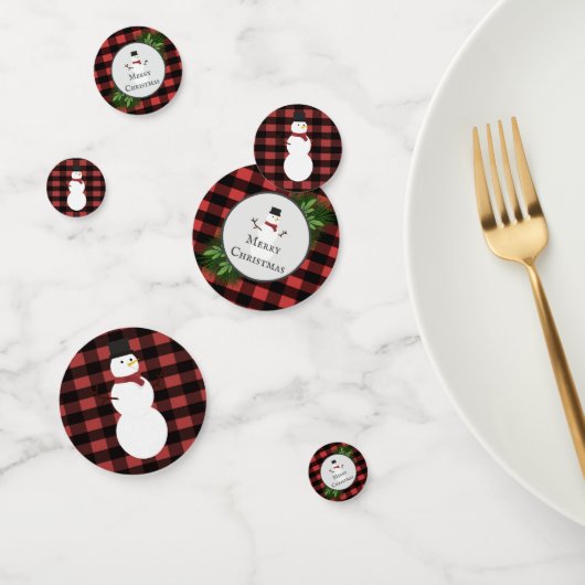 Snowman Red Buffalo spelige tafel Confetti (Groep)