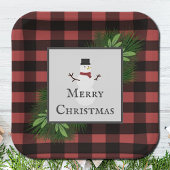 Snowman Red Buffalo Spons Paper Bord