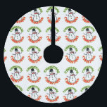 Snowman Red Green Kerstfeestdag cadeaus Cadeau Kerstboom Rok<br><div class="desc">Snowman Red Green Kerstfeestdag Gifts Cadeaus Tree Skirt</div>