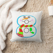 Snowman Red Green Scarf kerstfeestdag thuis Kussen (Deken)