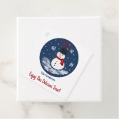 Snowman Red PERSONALISEREN Bedankjes Labels (In situ)
