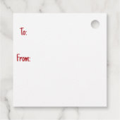 Snowman Red PERSONALISEREN Bedankjes Labels (Achterkant)